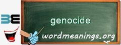 WordMeaning blackboard for genocide